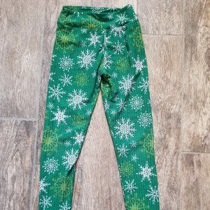 LuLaRoe Snowflake Leggings Tween